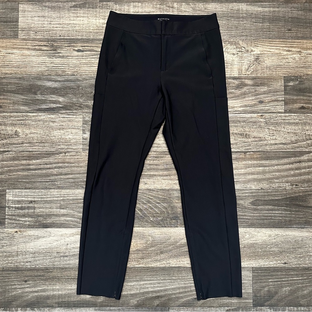 Athleta Black Slim Stretch Trousers